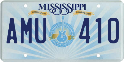 MS license plate AMU410