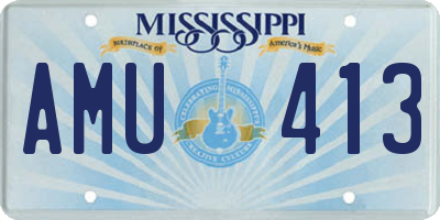 MS license plate AMU413