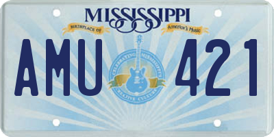 MS license plate AMU421
