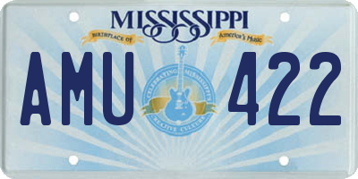 MS license plate AMU422