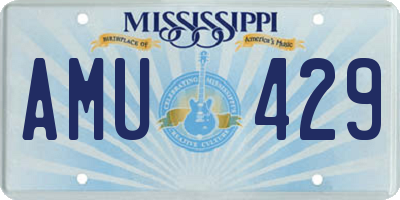 MS license plate AMU429