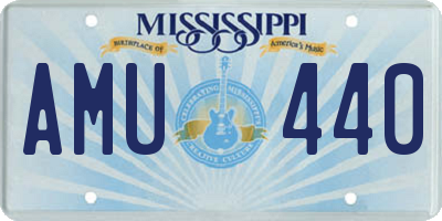 MS license plate AMU440