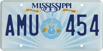 MS license plate AMU454