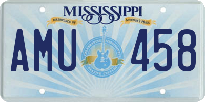 MS license plate AMU458