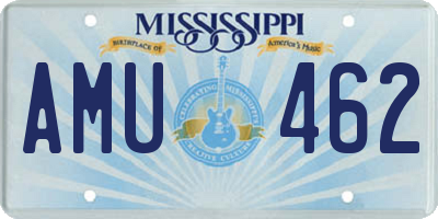 MS license plate AMU462