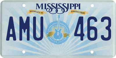 MS license plate AMU463