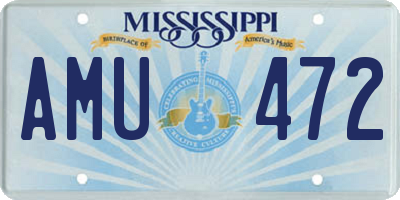 MS license plate AMU472