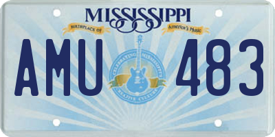MS license plate AMU483