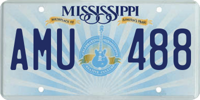 MS license plate AMU488