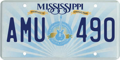 MS license plate AMU490