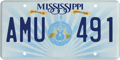 MS license plate AMU491