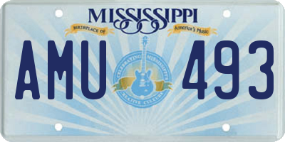 MS license plate AMU493