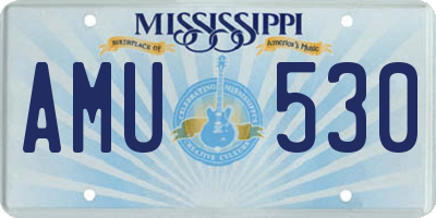 MS license plate AMU530