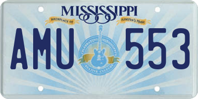 MS license plate AMU553