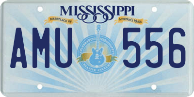 MS license plate AMU556