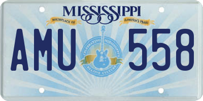 MS license plate AMU558