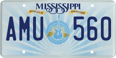MS license plate AMU560