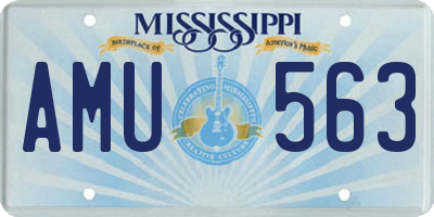 MS license plate AMU563