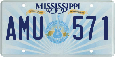 MS license plate AMU571