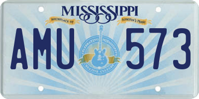 MS license plate AMU573