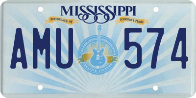 MS license plate AMU574