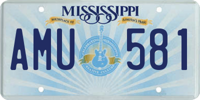MS license plate AMU581