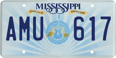 MS license plate AMU617