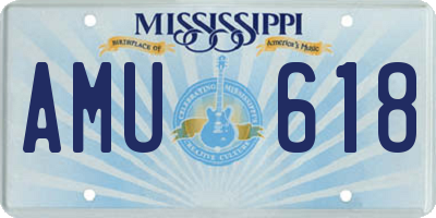 MS license plate AMU618