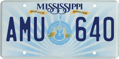 MS license plate AMU640