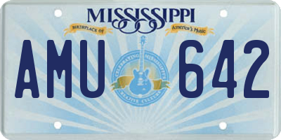 MS license plate AMU642