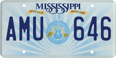 MS license plate AMU646