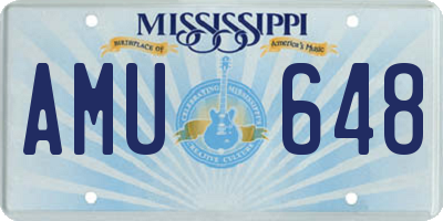 MS license plate AMU648