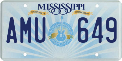 MS license plate AMU649