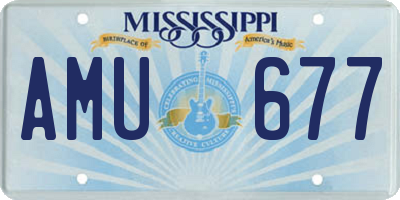 MS license plate AMU677