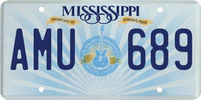 MS license plate AMU689