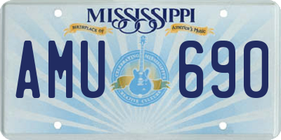 MS license plate AMU690