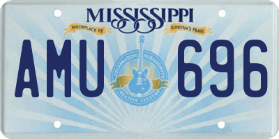 MS license plate AMU696