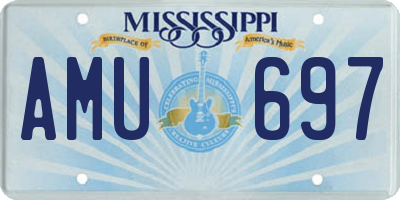 MS license plate AMU697