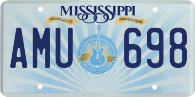 MS license plate AMU698