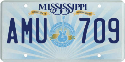 MS license plate AMU709