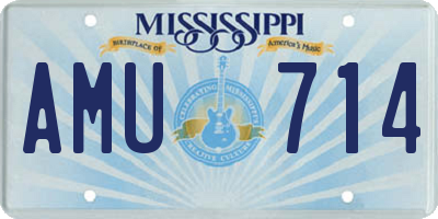 MS license plate AMU714