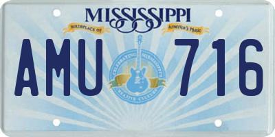 MS license plate AMU716