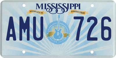 MS license plate AMU726