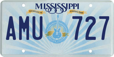 MS license plate AMU727
