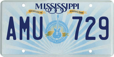 MS license plate AMU729