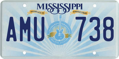 MS license plate AMU738