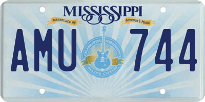 MS license plate AMU744