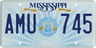 MS license plate AMU745