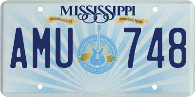 MS license plate AMU748