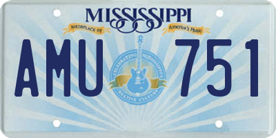 MS license plate AMU751